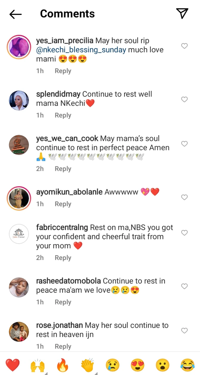 Moyo Lawal And Others React As Actress Nkechi Blessing Marks One Year Remembrance Of Her Late Mother