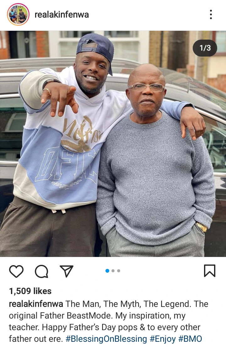 Adebayo Akinfewa and his father