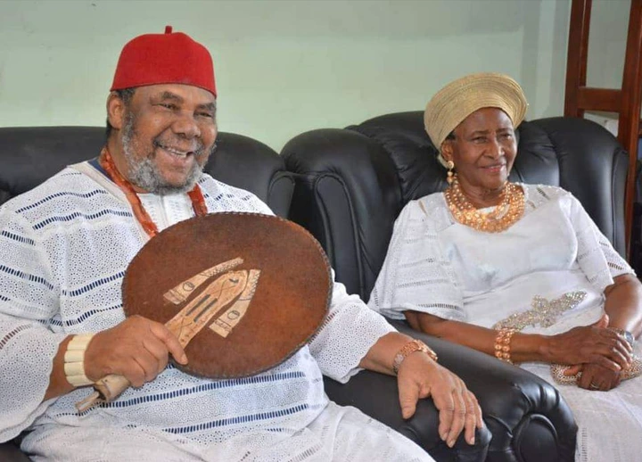 Yul Edochie Shares New Photo Of His Parents, Prays To God To Continue Blessing Them For Him