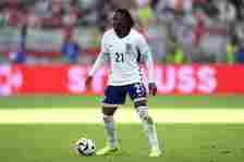 Eberechi Eze of England during the UEFA EURO 2024 group stage match between Denmark and England at Frankfurt Arena on June 20, 2024 in Frankfurt am...