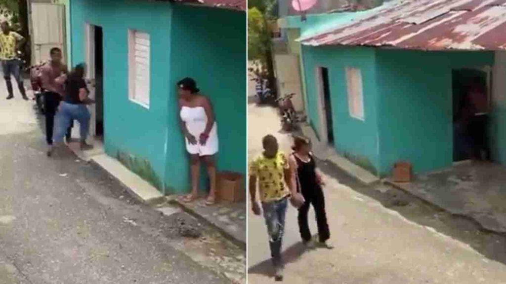 Man rescues cheating husband caught red-handed by wife (Video)