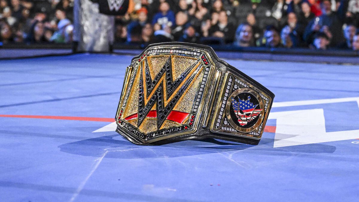 Undisputed WWE Championship in the ring