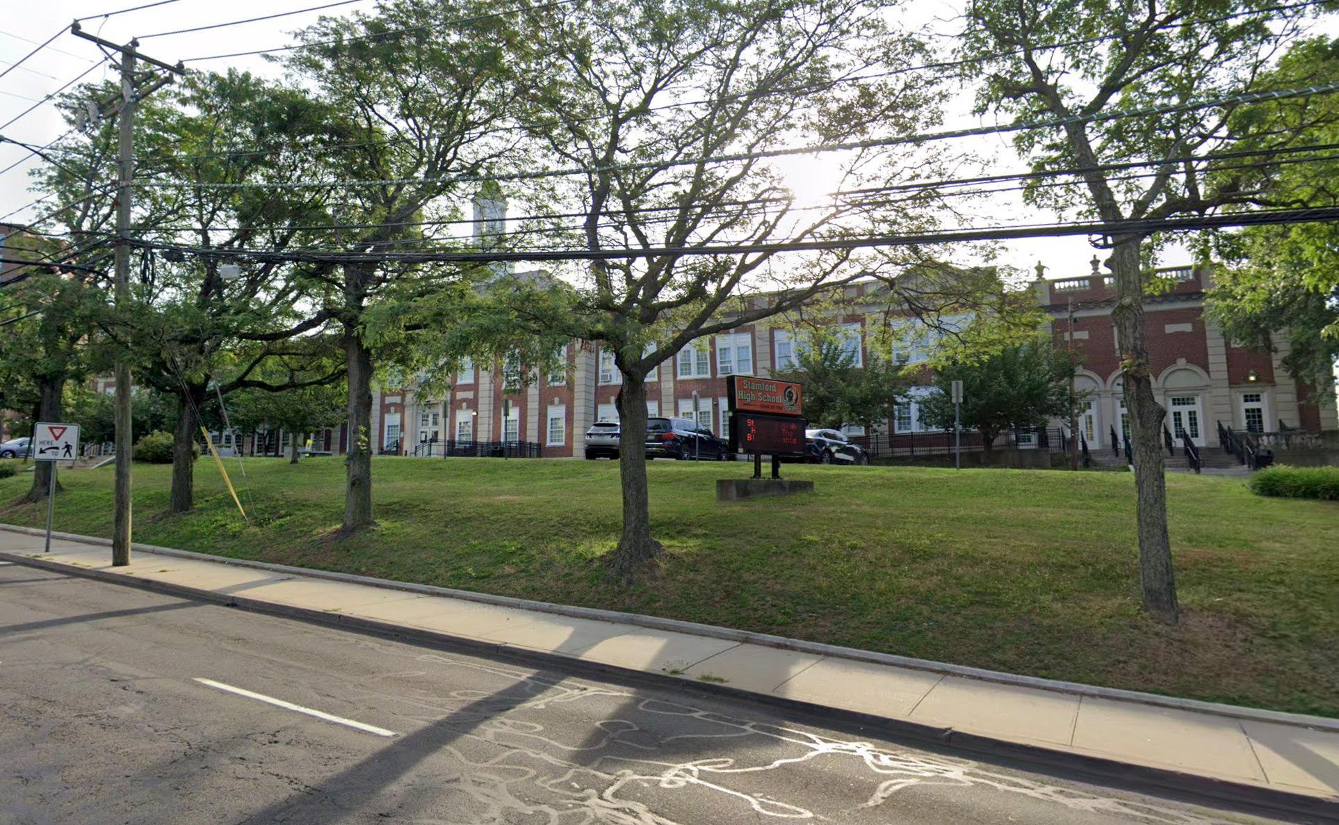 A view of Stamford High School.
