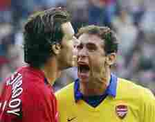 Martin Keown famously confronted Man Utd's Ruud Van Nistelrooy