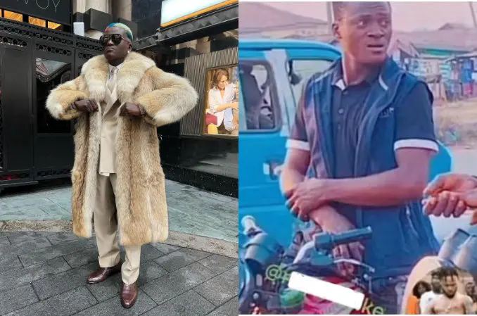 Throwback photo of Portable as an okada rider before fame