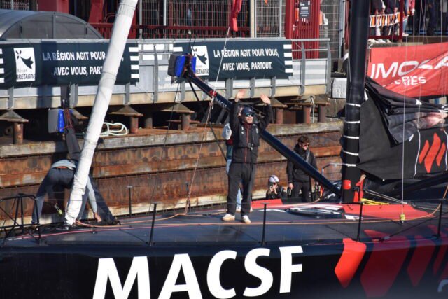 Corentin Horeau est le skipper de l’Imoca MACSF. (© Le Pays Malouin / B.R.)