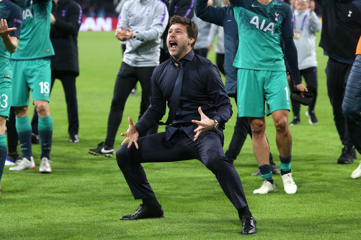 Tottenham manager Mauricio Pochettino celebrates during the UEFA Champions League Semi Final second leg match between Ajax and Tottenham Hotspur