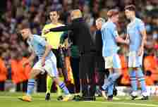 Kevin De Bruyne was substituted for Mateo Kovacic during extra-time