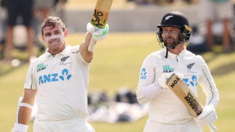 NZ vs WI: न्यूजीलैंड ने कॉनवे-लैथम के रिकॉर्ड शतकों से वेस्टइंडीज को दिया 462 का लक्ष्य, जवाब में सं