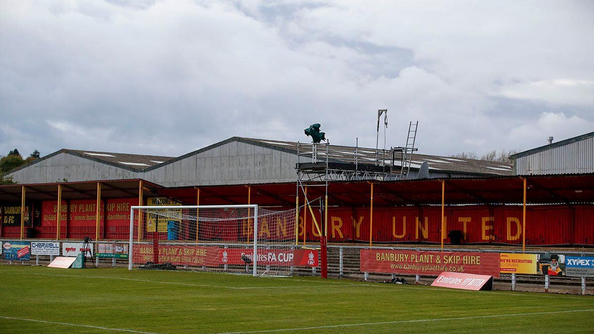 Spencer Stadium in Banbury, England, before an Emirates FA Cup match.