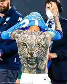 Half Virgin💦 on X: Footballers with the craziest back tattoos, A thread  1. Memphis Depay  / X
