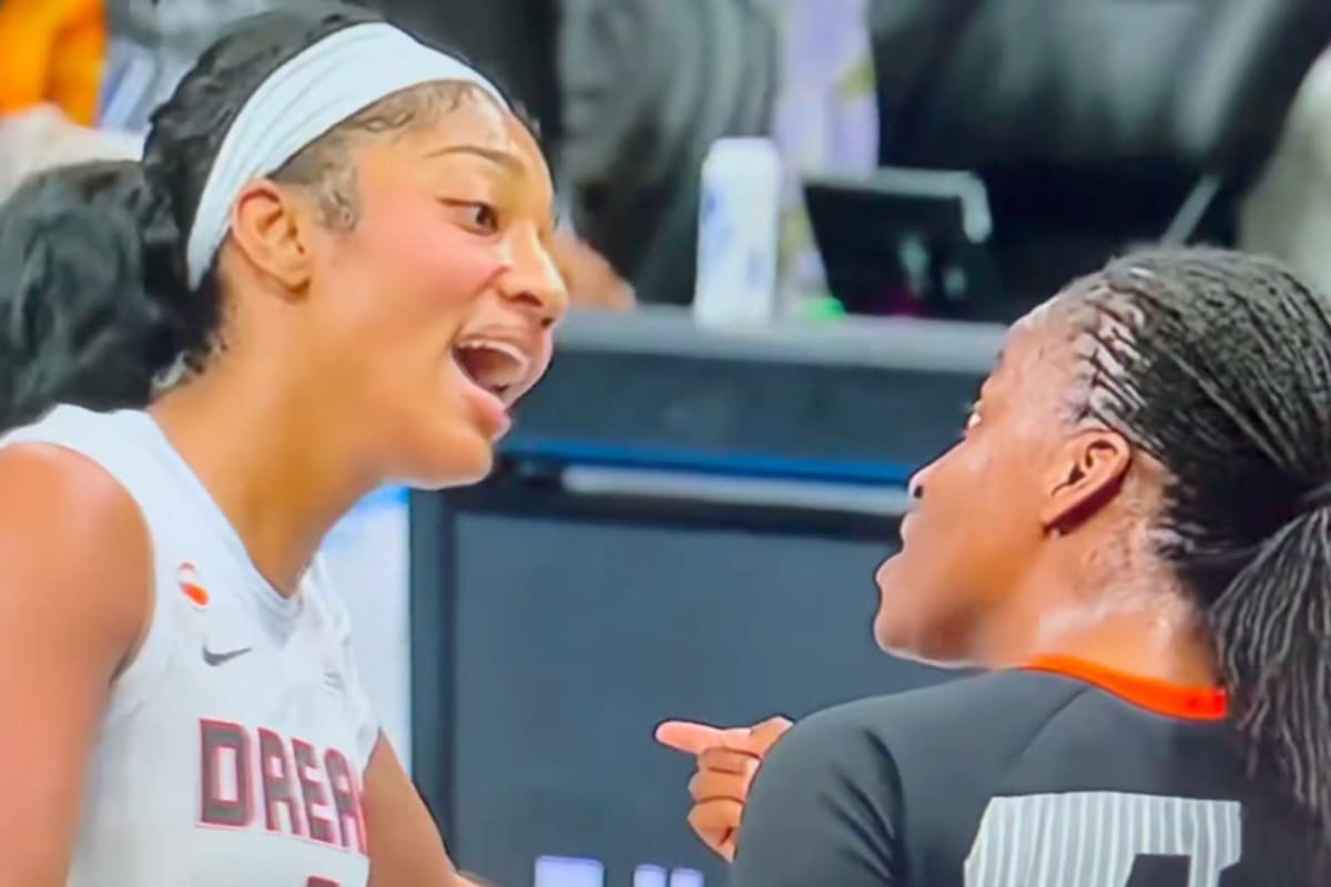Angel Reese angrily argued with an official over foul calls in Game 4