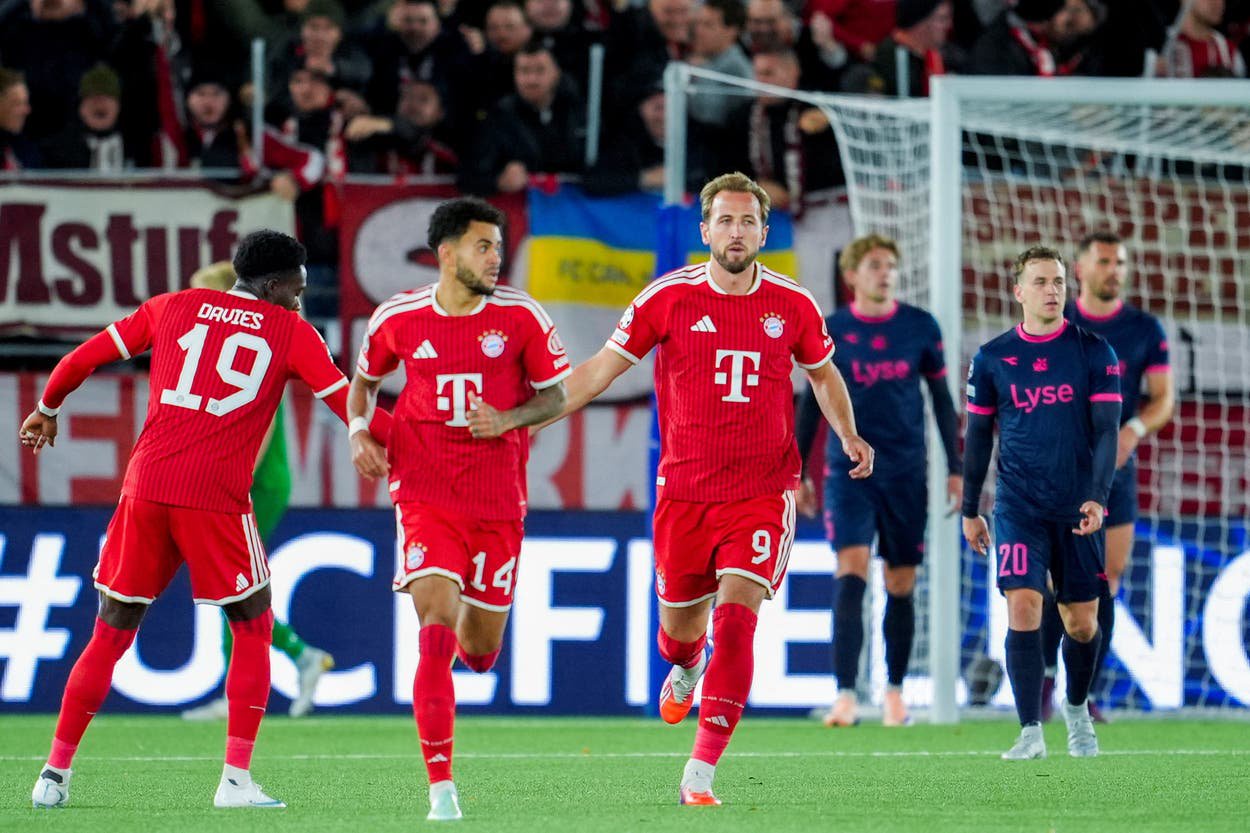 Harry Kane scored twice as Bayern drew 3-3 with Norwegian club Viking