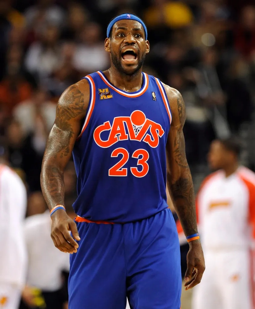 LeBron James in a Cleveland Cavaliers uniform.
