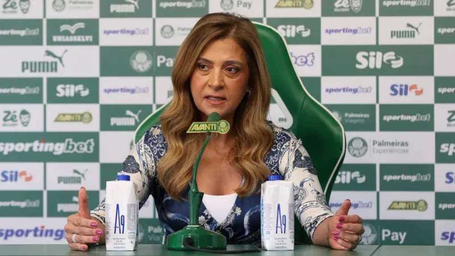 Leila Pereira, presidente do Palmeiras (Foto: Cesar Greco/Palmeiras)