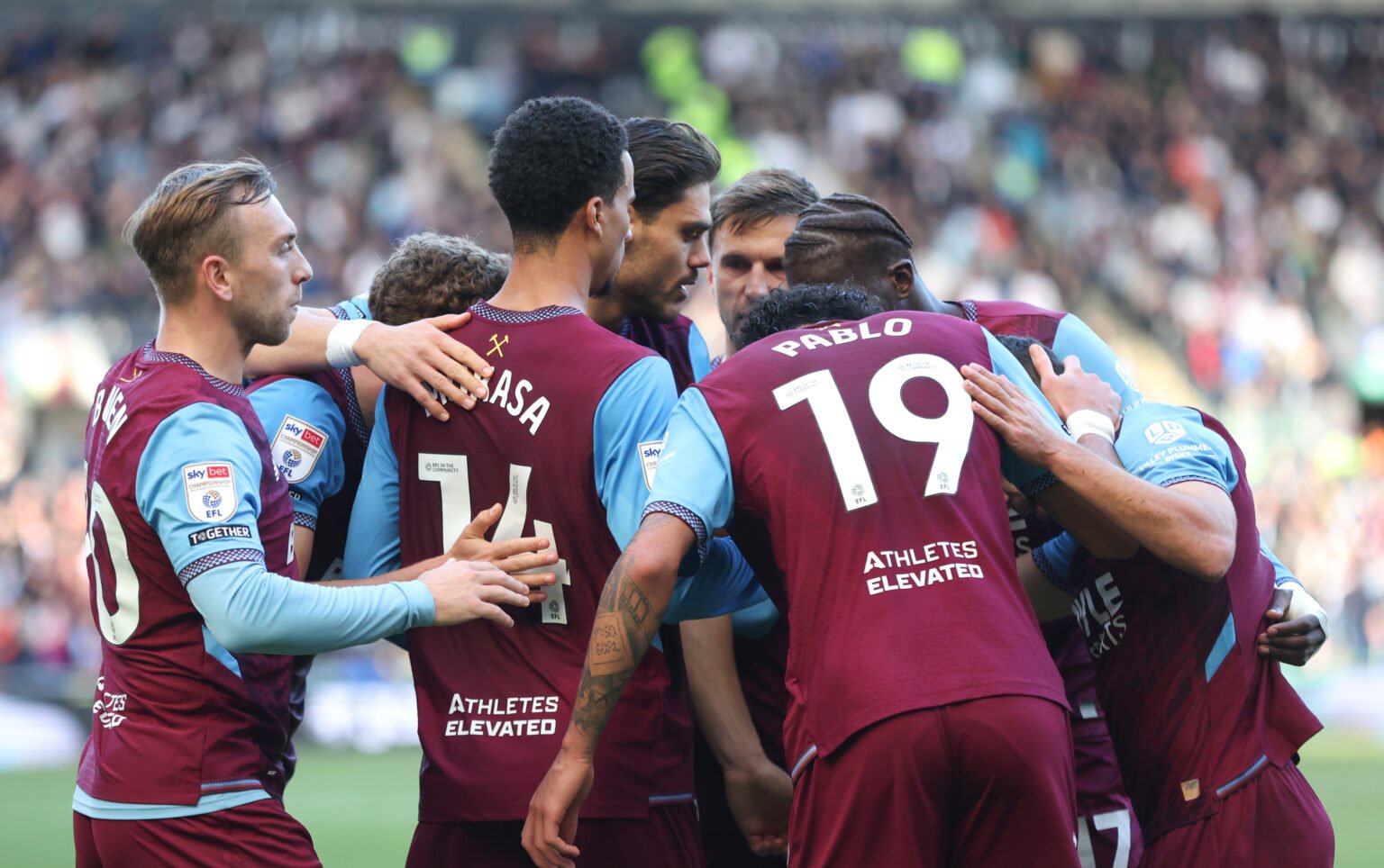 West Ham United's Divine Mukasa celebrates scoring his side's first goal during the Sky Bet Championship 2026/27 match between Swansea City and West Ham United at Swansea.com Stadium.