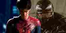Andrew Garfield's Peter Parker from The Amazing Spider-Man and Venom from Venom: The Last Dance