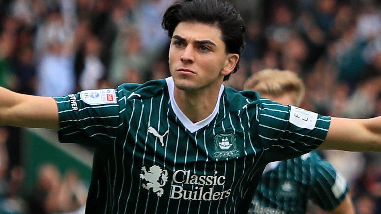 Oliver Irow celebrates scoring Goal of the Month