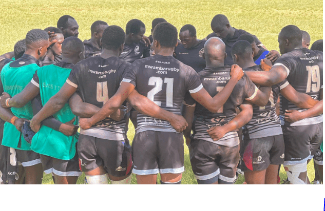 Mwamba RFC players ahead of a Kenya Cup match. PHOTO/Mwamba Rugby/X