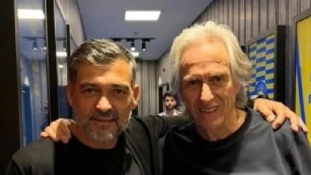 Jorge Jesus e Sérgio Conceição na Arábia Saudita (via Instagram, Jorge Jesus)