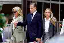 Jill and Hunter Biden - with Hunter Biden's wife Melissa Cohen (right) - leave Hunter's gun trial in Wilmington, Delaware.