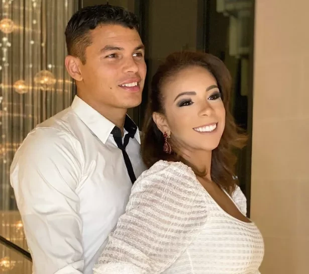 Chelsea star Thiago Silva with wife Belle