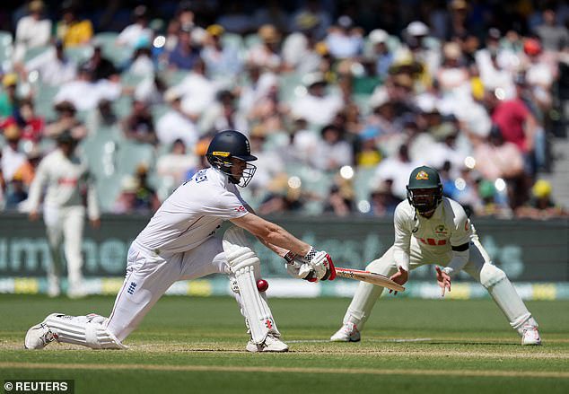 Crawley negated the spin of Nathan Lyon with some judicious reverse sweeps