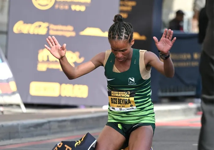 Ethiopia's Bize Beyira Negassa won the women's race of the inaugural Nelson Mandela Marathon held in Cape Town.