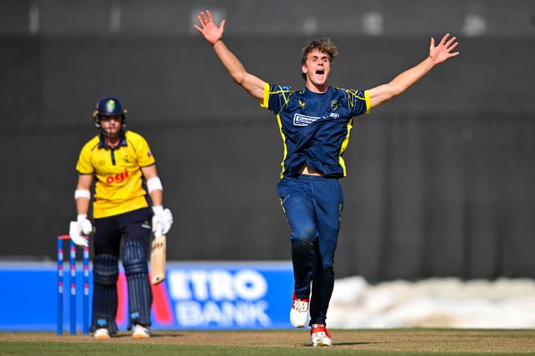 During the Men's One Day Cup match between Hampshire and Glamorgan at Utilita Bowl.