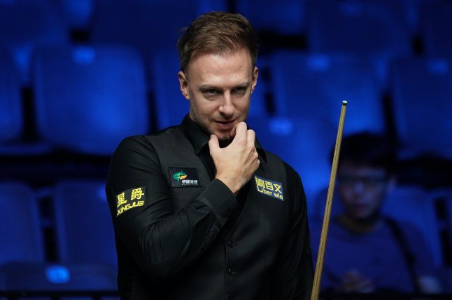 WUHAN, CHINA - AUGUST 27: Judd Trump of England reacts in the quarterfinal match against Chang Bingyu of China on day 5 of Wuhan Open 2026 at the Optics Valley Gymnasium of Huazhong University of Science and Technology on August 27, 2026 in Wuhan, Hubei Province of China. (Photo by Tai Chengzhe/VCG via Getty Images)
