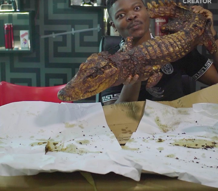 Photoshop or Real? Checkout Ayo The Creator And The General Eating Grilled  Crocodile, Turtle and Other Meals - Opera News