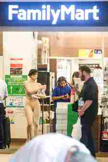 Bianca Censori and North West getting groceries in Japan