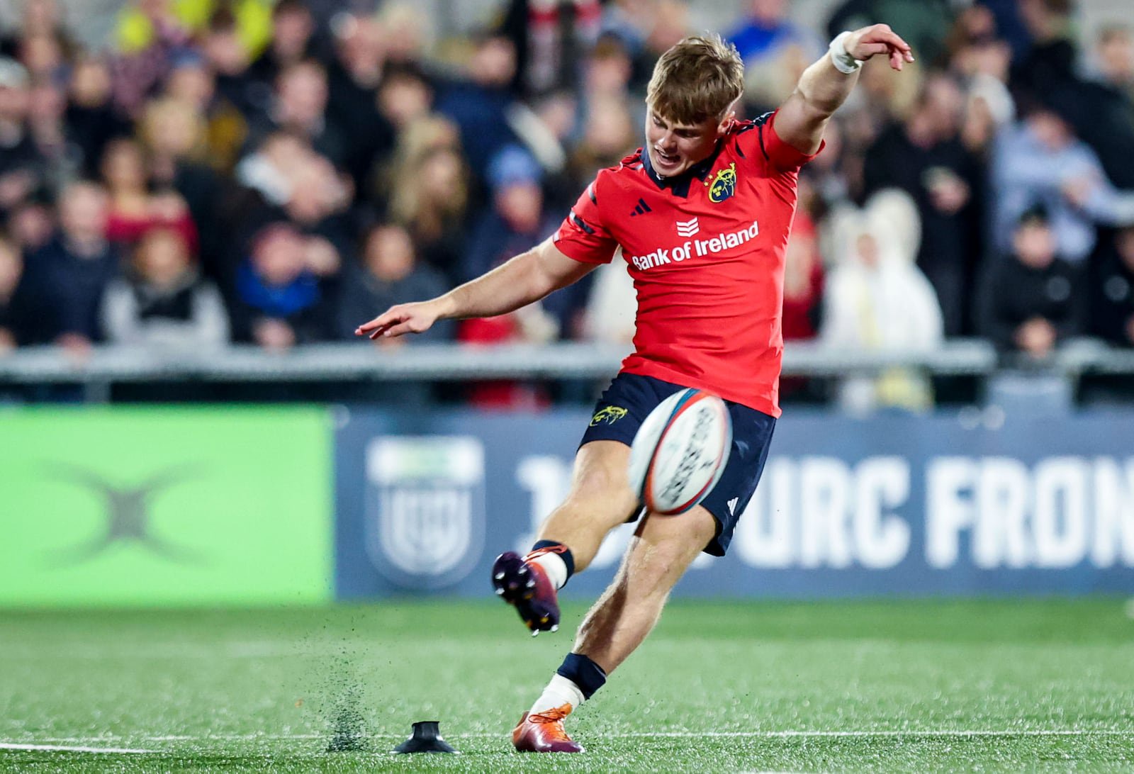 Charlie O’Shea, the 20-year-old Munster academy outhalf, will start for Munster and make his Champions Cup debut against Racing 92. Photograph: Dan Clohessy/Inpho