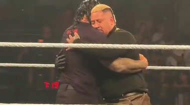 Roman Reigns And Solo Sikoa Embrace After WWE Monday Night RAW Goes Off The Air