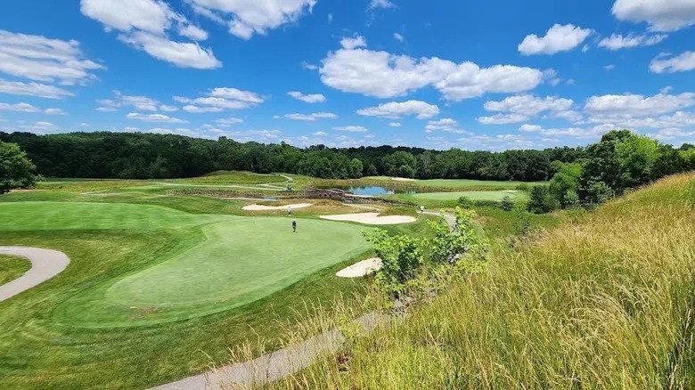 People on a golf course in Gettysburg, Pennsylvania