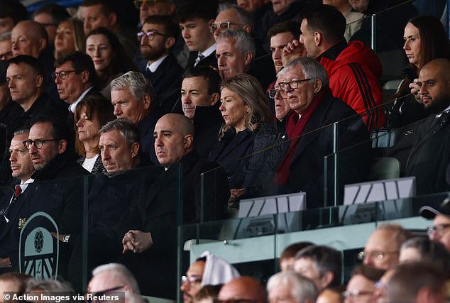 The legendary Manchester United manager was in the stands to watch his former side take on their bitter rivals Leeds at Elland Road on Sunday