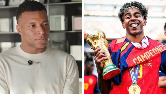 Lamine Yamal and Kylian Mbappé are both hoping to win the Ballon d’Or on Monday night when they are expected to attend the gala in London for the most prestigious individual award in soccer. (X/@FabrizioRomano)