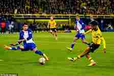 Chelsea loanee Ian Maatsen (right) produced a stunning strike to give Dortmund the lead