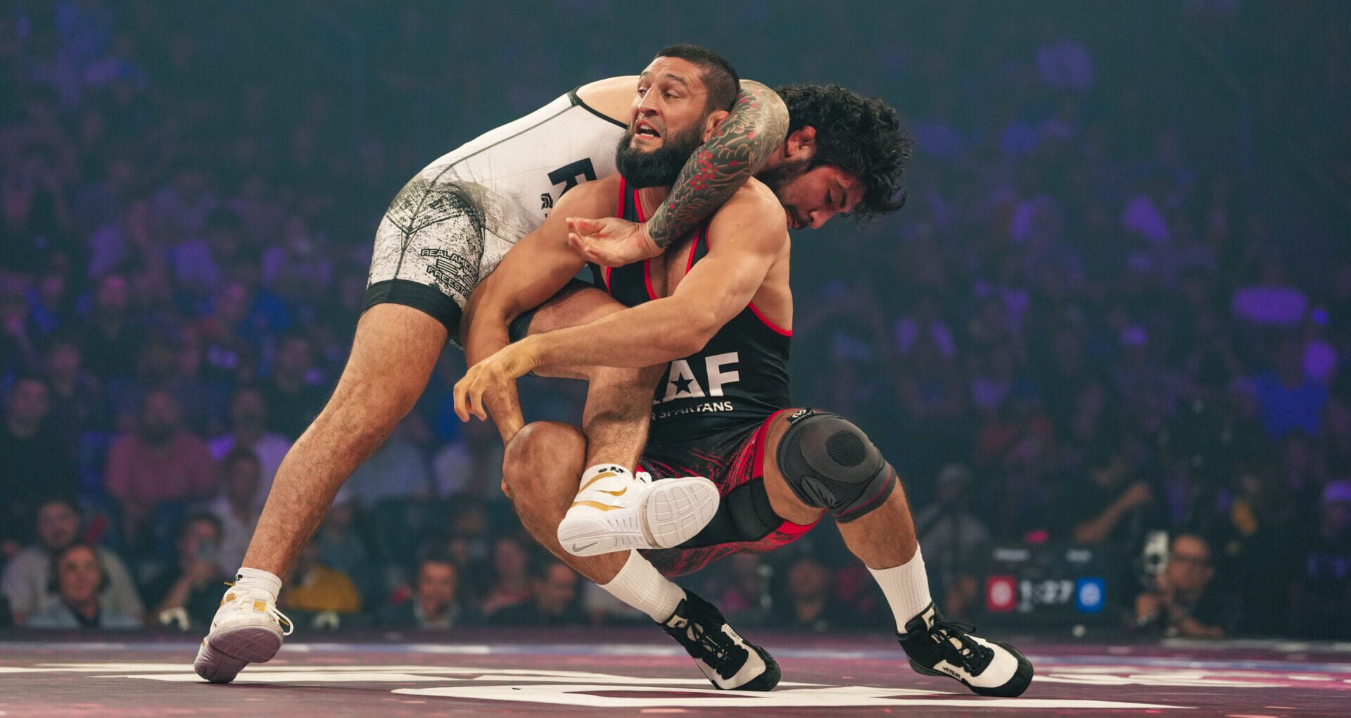 Khamzat Chimaev and Dillon Danis wrestling at RAF1
