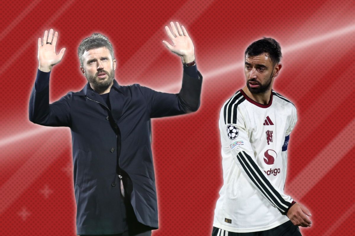 Michael Carrick and Bruno Fernandes