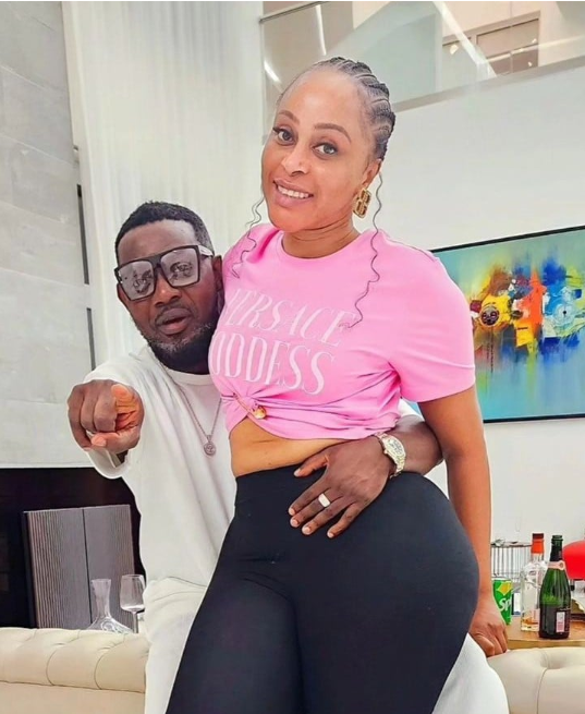 AY Makun responds to fan accusation about his wife's body enhancements