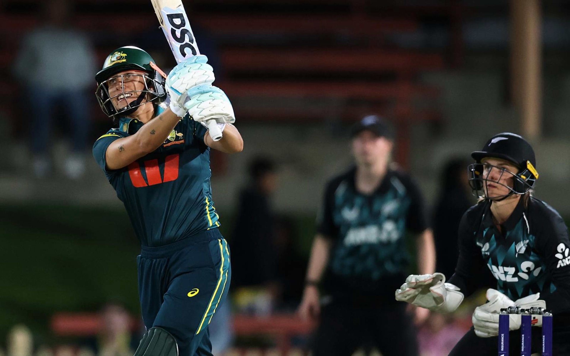 Ashleigh Gardner of Australia bats during game one in the Women's T20 International series between Australia and New Zealand at North Sydney Oval on October 18, 2026 in Sydney, Australia. (Photo by Cameron Spencer/Getty Images)
