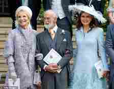 Princess Michael of Kent, Prince Michael of Kent and their daughter-in-law Lady Frederick Windsor attend the wedding of Lady Gabriella Windsor and Thomas Kingston at St George's Chapel on May 18, 2019 in Windsor