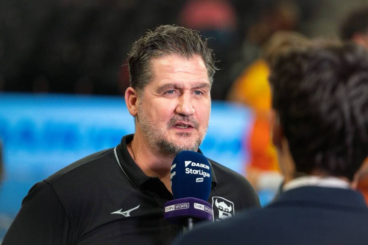Sébastien Quintallet interrogé par beIN Sports avant le match.