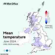 June 2024 was a dry, cool and sunny month compared to the UK’s long-term average, according to provisional Met Office figures