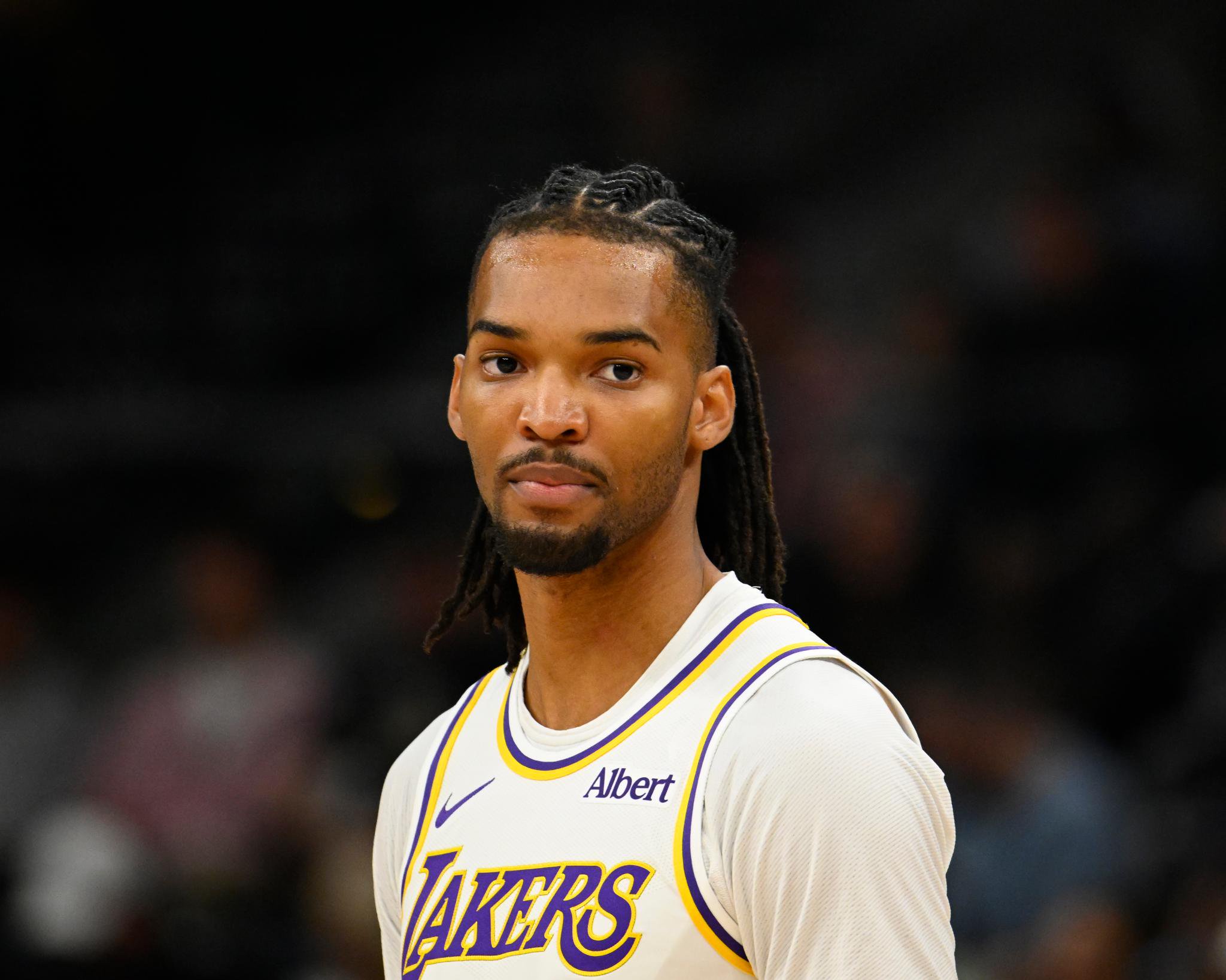 Los Angeles Lakers player Malik Monk on the court.