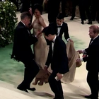 See moment Tyla is carried up Met Gala steps