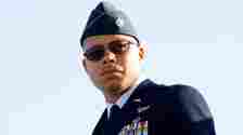 Terrence Howard in a U.S. Air Force uniform with sunglasses and medals, looking serious