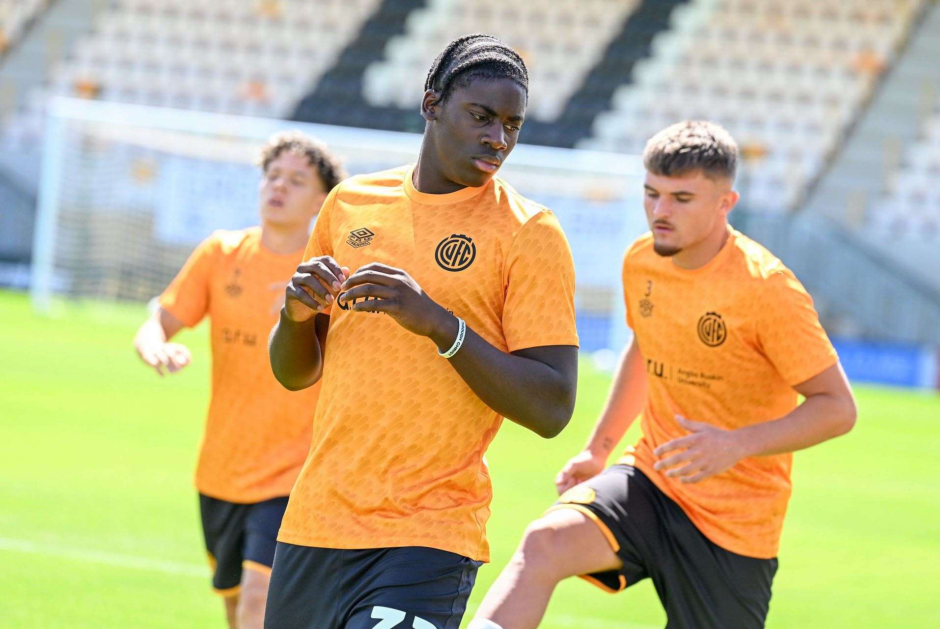 Daniel Efobi scored twice on his Enfield Town debut. Picture: Simon Lankester