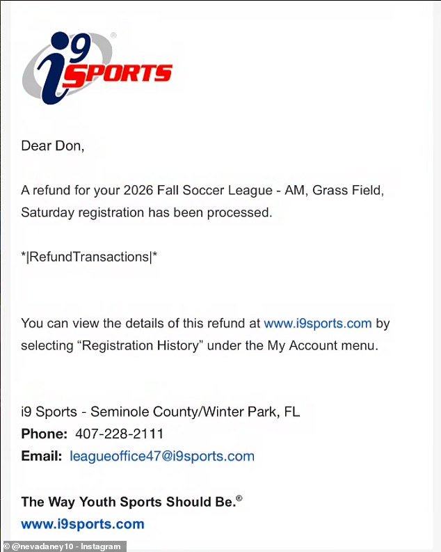 A post shared on Instagram appeared to show that they had been kicked out the league